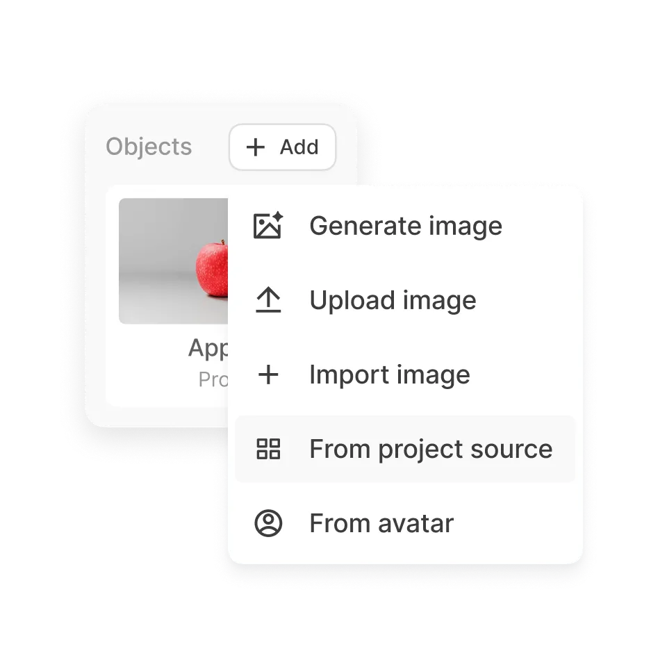 AI Director Mode reusable brand elements for products, logos, people, and environments across AI-generated scenes.